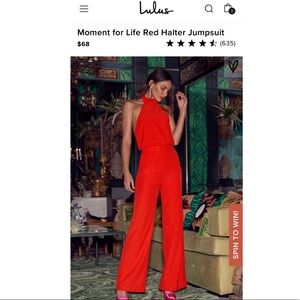 Lulu’s Moment For Life Red Jumpsuit